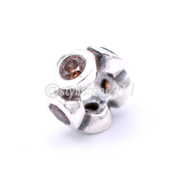 Authentic PANDORA Lights Brown CZ Spacer - 790226BCZ - Picture 7 of 11